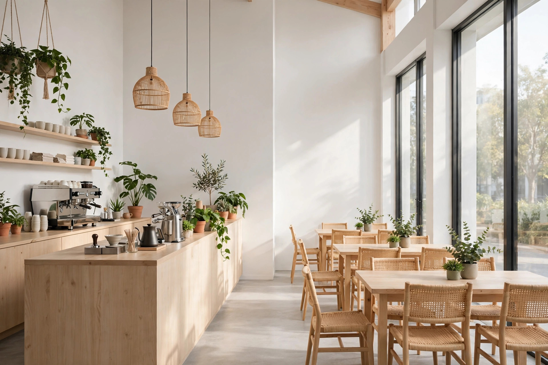 Bright, calm interior of Cafe 21 on Smith Street